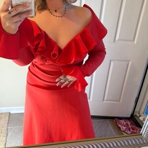 Mr. Bob Ruffle Long Sleeve Dress